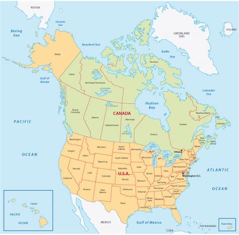 usa canada map with states|United States Map .